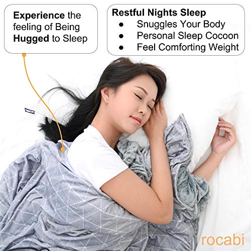 rocabi Weighted Blanket for Adults King Size Luxury Set (15 lbs, 80"x86