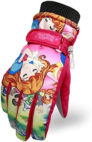 Warm Gloves Waterproof Skiing Gloves for child Wear-resistant Winter Gloves Wind-proof Gloves Sports Warm Gloves Snow Skiing Gloves (Medium, red1)