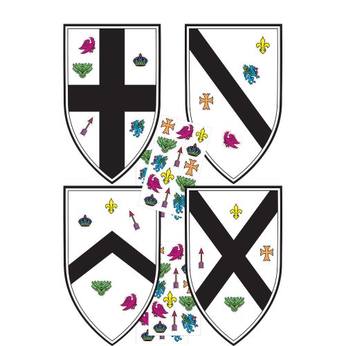 Creative Converting Valiant Knight 4 Count Create Your Own Shields