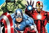 All New Style Disney Marvel Product 17 x 24 inch Memory Foam Mat or 54 x 80 inch Super Soft Area RUG non Slip Backing kids toddler kindermat bath bed living (Avengers, 17x24 Memory Mat)