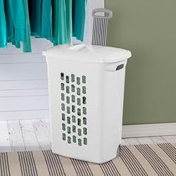 Sterilite Plastic Laundry Hamper with Lid and