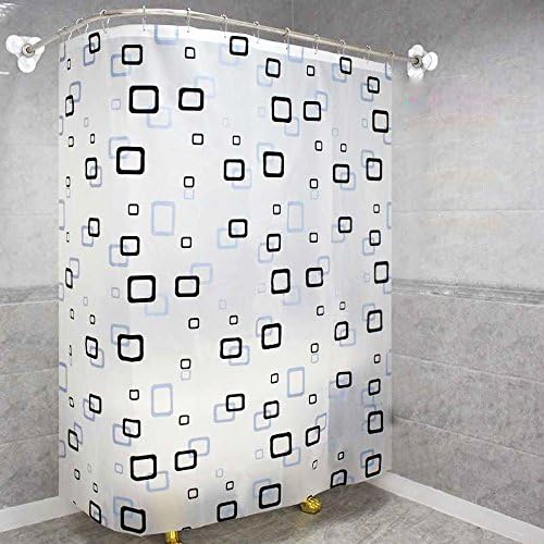 Fabric Shower Curtain, Fabric Shower Curtain With Hooks Hotel Decorative Bath Curtain Heavy Duty Resistant Anti-Bacterial Polyester Water-Repellent Liner Antibacterial (Simple 71x79 Inch)