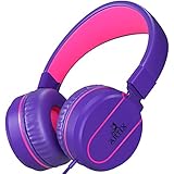 ARTIX Headphones with Microphone for Travel, Work, Kids, Teens, Running Sport with In-line Controller (Purple)