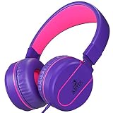 Artix Headphones with Microphone for Travel, Work, Kids, Teens, Running Sport with In-line Controller (Purple)