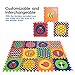 Nuby Interlocking Baby Play Mat, Foam Floor Tiles for Infants and Children, 52’’ x 65