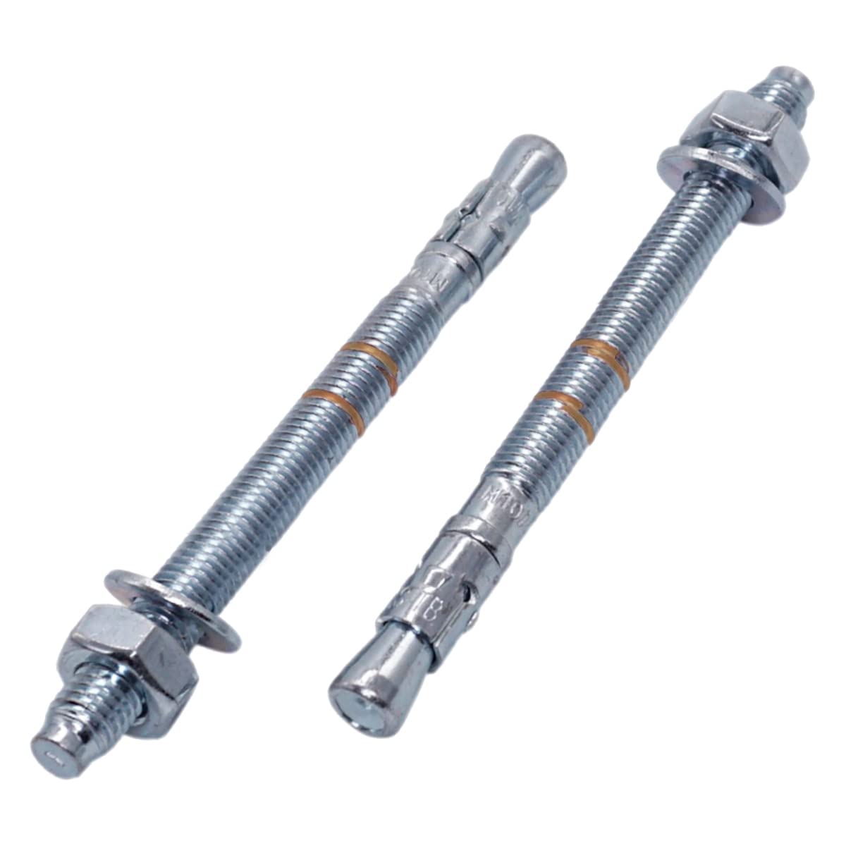 (Pack of 10 pcs) Wedge Anchors M12 x 145 mm, Metal Dowels, Through Bolt Masonry Fixing, Concrete Expansion Anchor (10, M12 x 145 mm)