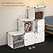 C&AHOME Cube Storage Organizer with Doors, 6-Cube Plastic Closet Cabinet, Modular Bookcase Units, Ideal for Bedroom, Living Room, 36.6