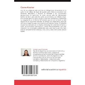 Carne Kosher: Valoración de la composición química, microbiológica y preferencia de la carne vacuna kosher (Spanish Edition)