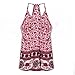 Bluetime Women's Vintage Sleeveless Slip Dress with Spaghetti Straps (M, Red)