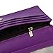 Lavemi Ultra Slim Thin Leather Women Wallet RFID Blocking Credit Card Holder Bifold Long Ladies Billfold (Violet)