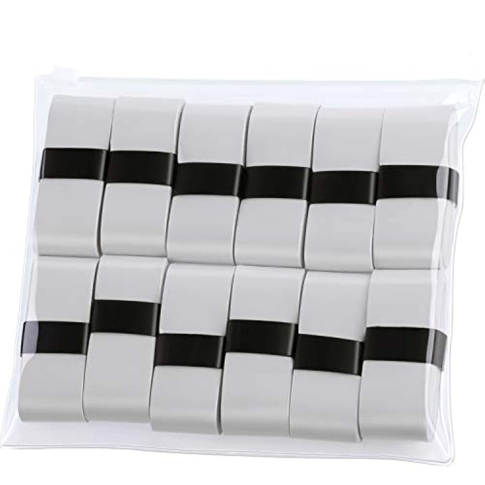 12 Pieces Tennis Racket Badminton Racket Grip Tape Overgrips for Anti-slip and Sweat Absorbent Grip (White, 12 Pieces)
