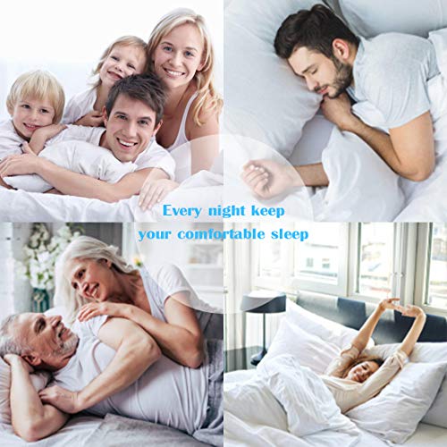 Abakan Mattress Pad Cover Queen Size Cooling Quilted Mattress Topper 300TC 100% Cotton Thick White Bed Topper Down Alternative Fill (8-21" Fitted Deep Pocket)