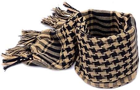 Men Women Winter Military Windproof Scarf Hijab Shemagh Tactical Shawl Arabic Keffiyeh Cotton Fashion Women Scarves Brown One Size