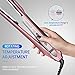FURIDEN Steam Hair Straightener Flat Iron for Hair : Professional Ceramic Flat Iron for Hair Straightening with Digital LED Display, Dual Voltage (Rose Gold)thumb 2