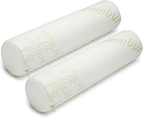 2 Pack Bamboo Cervical Neck Roll Memory Foam Pillow Bolster Pillow Round Neck Pillows Support For Sleeping Bolster Pillow For Bed Legs Back And Yoga Amazon Co Uk Health Personal Care