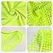 Smile Fish Women Casual Sexy 80s Costumes Fishnet Neon Off Shoulder T-Shirt (Neon-Green US 2-4/Tag Size S)