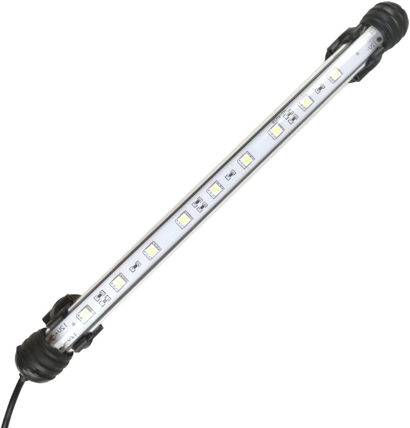 GOOBAT Submersible LED Aquarium Light Bar, Underwater Fish Tank Crystal Glass LED Light, White Lighting, 11-Inch