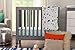 Babyletto Origami Mini Portable Folding Crib with Wheels in Grey, 2 Adjustable Mattress Positions, Greenguard Gold Certified