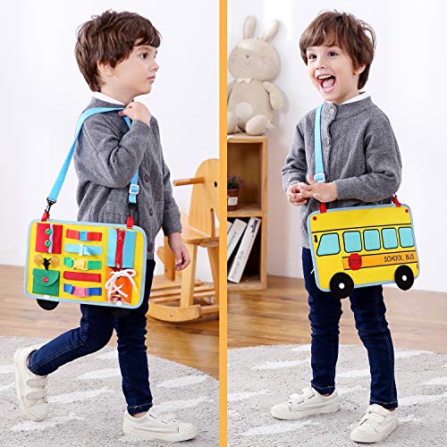 Busy Board, School Bus Style Activity Board(12 Basic Skill), for Fine Motor and Learn to Dress, Earl - //medicalbooks.filipinodoctors.org