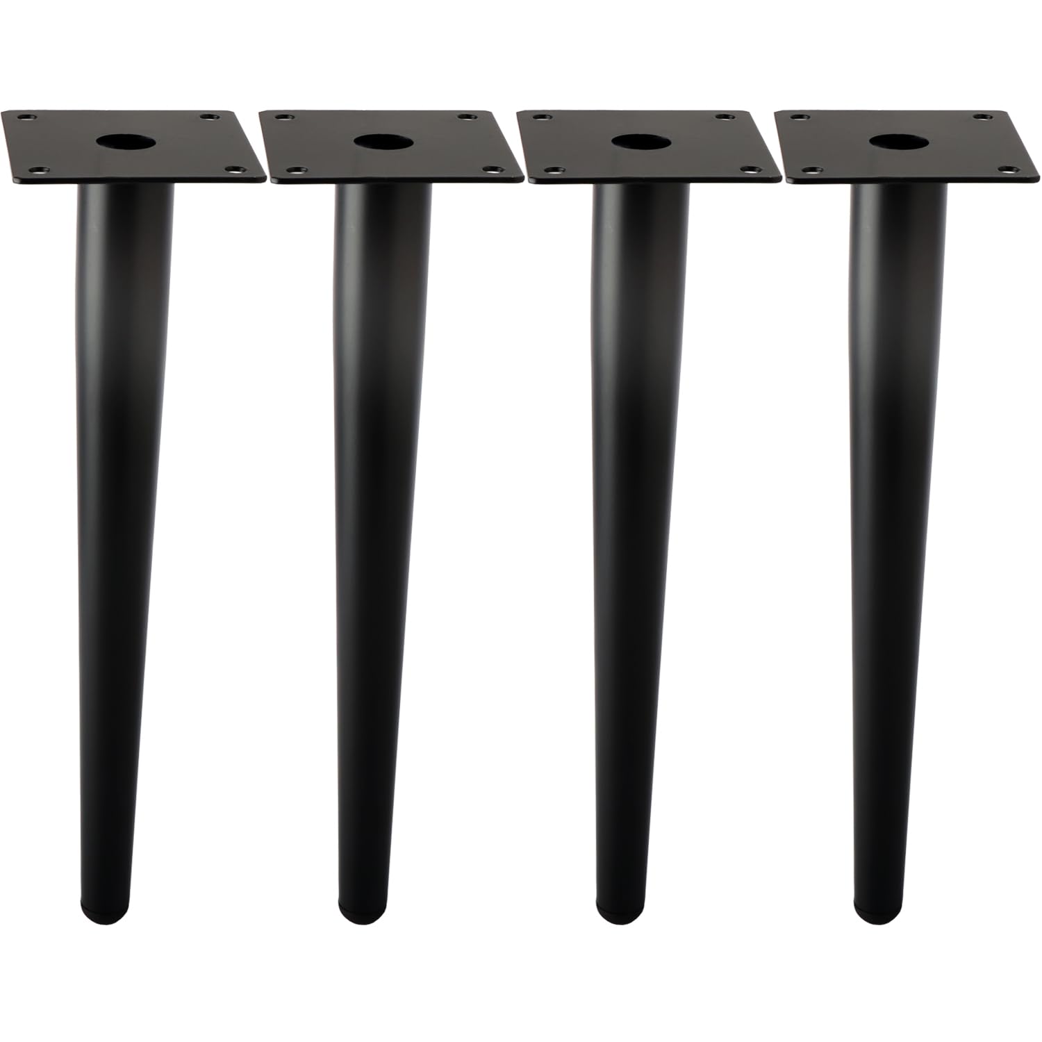 Photo 1 of ALXEH Straight Furniture Table Legs 16 Inch, Round Tapered Metal Furniture Legs Black, Modern Dresser Cabinet Sofa Support Feet Replacement, Set of 4