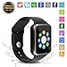 Bluetooth Smart Watch - WJPILIS Touch Screen Smart Wrist Watch Smartwatch Phone SIM Card Slot Camera Pedometer Sport Tracker Compatible iOS iPhone Android Samsung LG Men Women Kids (Black)