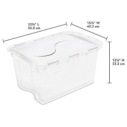 Sterilite 48 Qt Hinged Lid Storage Box, Stackable