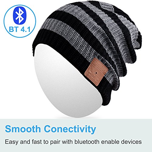 image for Rotibox Winter Fashional Bluetooth Beanie Hat Music Cap with Wireless 
