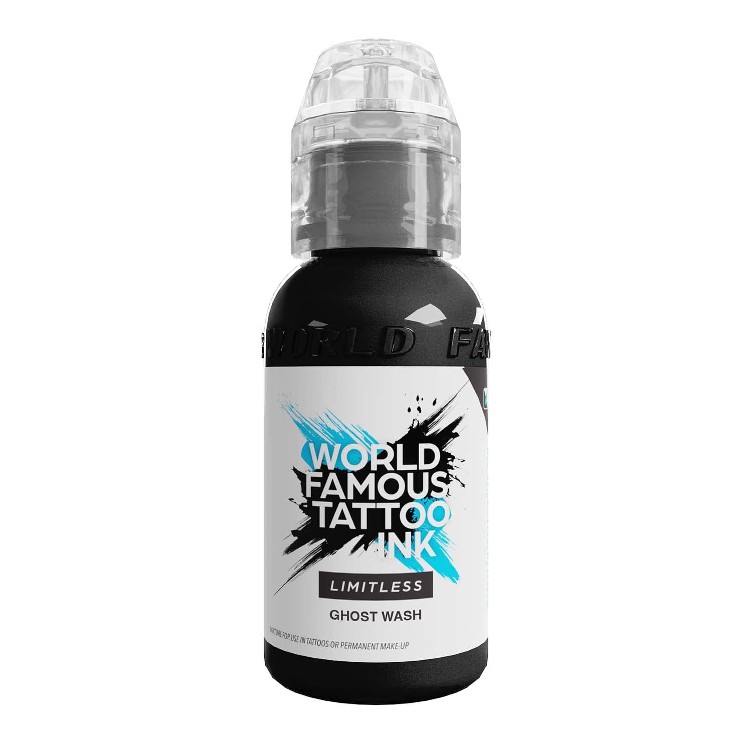 World Famous Limitless Tattoo Ink, Vegan Professional Premium Permanent Tattooing Inks, Ghost Wash 1, 30ml