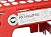 Kikkerland Rhino Foldable Step Stool – Holds Adults up to 300 Lbs, Best for Kitchen & Bathroom – Collapsible, Portable, Lightweight Stepping Stool with Sturdy, Non-Slip Design – Red, 8”