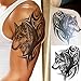 Body Art Beauty Makeup Cool wolf Waterproof Temporary Tattoo Stickers For Unisex 1912cm