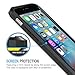 iPhone 6S Case, Trianium [Clear Cushion] Premium Clear Hard Back Panel + TPU Bumper for Apple iPhone 6 (2014) / iPhone 6s (2015) - Shock Absorbing + Scratch Resistant Frame Cover Case - Jet Black