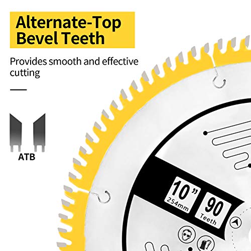 Sawcraft 10 Inch Circular Saw Blade ATB Ultra Fine Finishing 90 Teeth