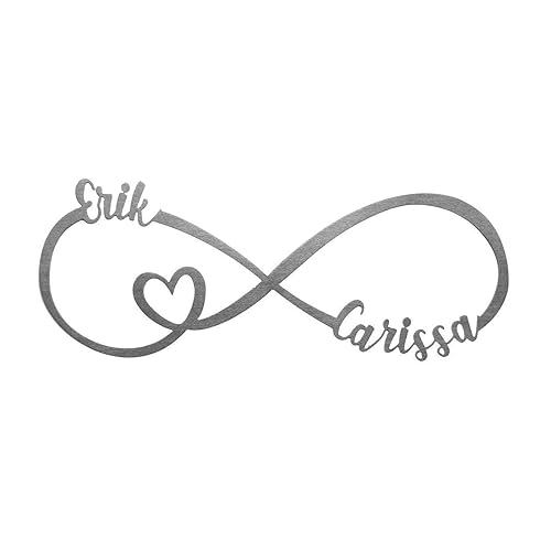 Download Amazon Com Rusted Orange Craftworks Co Wall Decor Steel Infinity Sign Personalized With Names 21 Handmade