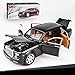 CLEVER BOYS 1:24 Scale Diecast Vehicle Model Toy Cars with Sound and Light Pull Back Power for Kids Adults.(Black)