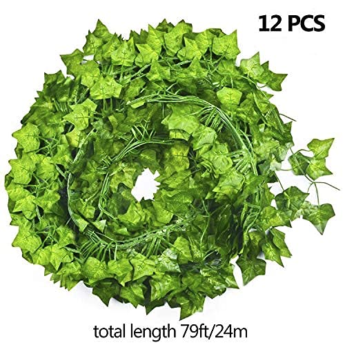 12 pcs 79 Feet Fake Vines Artificial Ivy Leaves CLTPY Fake Ivy Vines