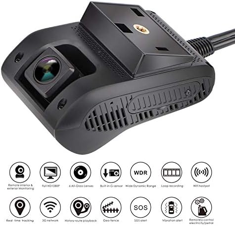 Amacam Professional Fleet GPS Dash Cam AM-G20 has 3G Live Video Streaming to Your Phone. Front Facing & Internal Camera Views. Real Time Vehicle Tracker from Any Location. for Trucks Cars and Taxis.