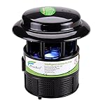 Mosquito Trap, HAUSBELL Nontoxic Flies Killer Non-Chemical Mosquito Inhaler Auto On and Off With Light Sensor, UL Listed (Black)