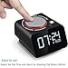 Alarm Clock with USB Charger,Dual USB Charging Port for IPhone and Android with Snooze and 4 Dimmable Funtion (Black)