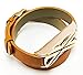 BSI Long Brown Leather Straps Band With Metal Buckle Clasp And Rose Gold X Design Metal Housing For Fitbit Flex Activity Tracker