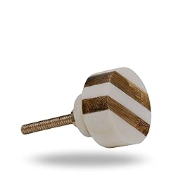 TRINCA-FERRO Set of 6 Ceramic Striped Round Bone