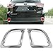 Rear Bumper Fog Light Lamp Cover Trim for Toyota Highlander 2014 2015 2016 2017 2018 Chrome Plated ABS Pair