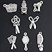 BNQL 16pcs Hairstylist Charm Collection for DIY Jewelry Making (Hairstylist)