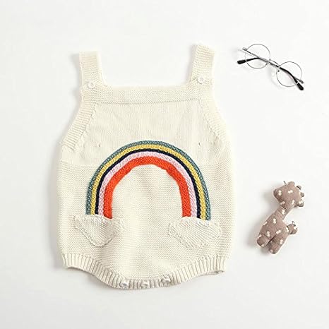 rainbow romper baby girl