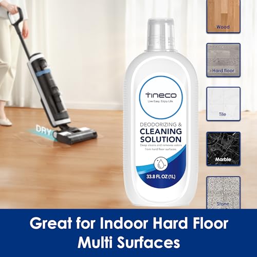 Floor Cleaning Solution 1L (16.9 Fl Oz × 2 Pack), Compatible with Tineco i5/i6 Stretch FLOOR ONE S5/S6/S7/S9, S6/S7/S9 Master & Breeze Series Wet Dry Vacuum