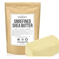 Unrefined Shea Butter by Better Shea Butter - African, Raw, Pure - Use Alone or in DIY Body Butters, Lotions, Soap, Eczema & Stretch Marks Products, Lotion Bars, Lip Balms and More! - 1 lb (16 oz)