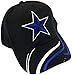 Dallas Cowboys Black Hat Cap Embroidered Blue Star Logo Curvy Lines Brim