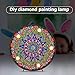 steeOttpe Mandala 5D Diamond DIY Night Light,5D Full Drill Crystal Diamond Painting Kit with LED Night Light for Home Decoration or Gifts 2