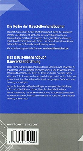 Das Baustellenhandbuch BAUWERKSABDICHTUNG