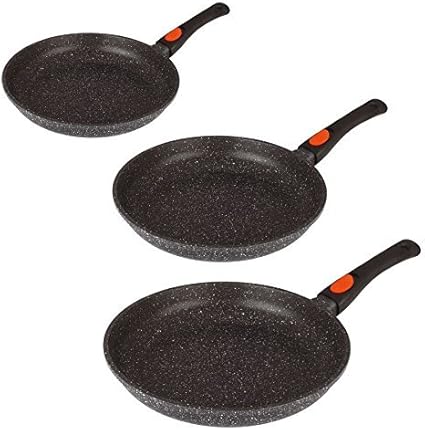 Kamberg 0008019 Manche Amovible Fonte D Aluminium Revetement Type Pierre Tous Feux Dont Induction Sans Pfoa Poeles 20 24 28 Cm Lot De 3 Amazon Fr Cuisine Maison