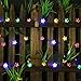 SEMILITS Solar Outdoor String Lights 50LED Flower Shaped Christmas Lights for Patio Garden Decoration Multi Color